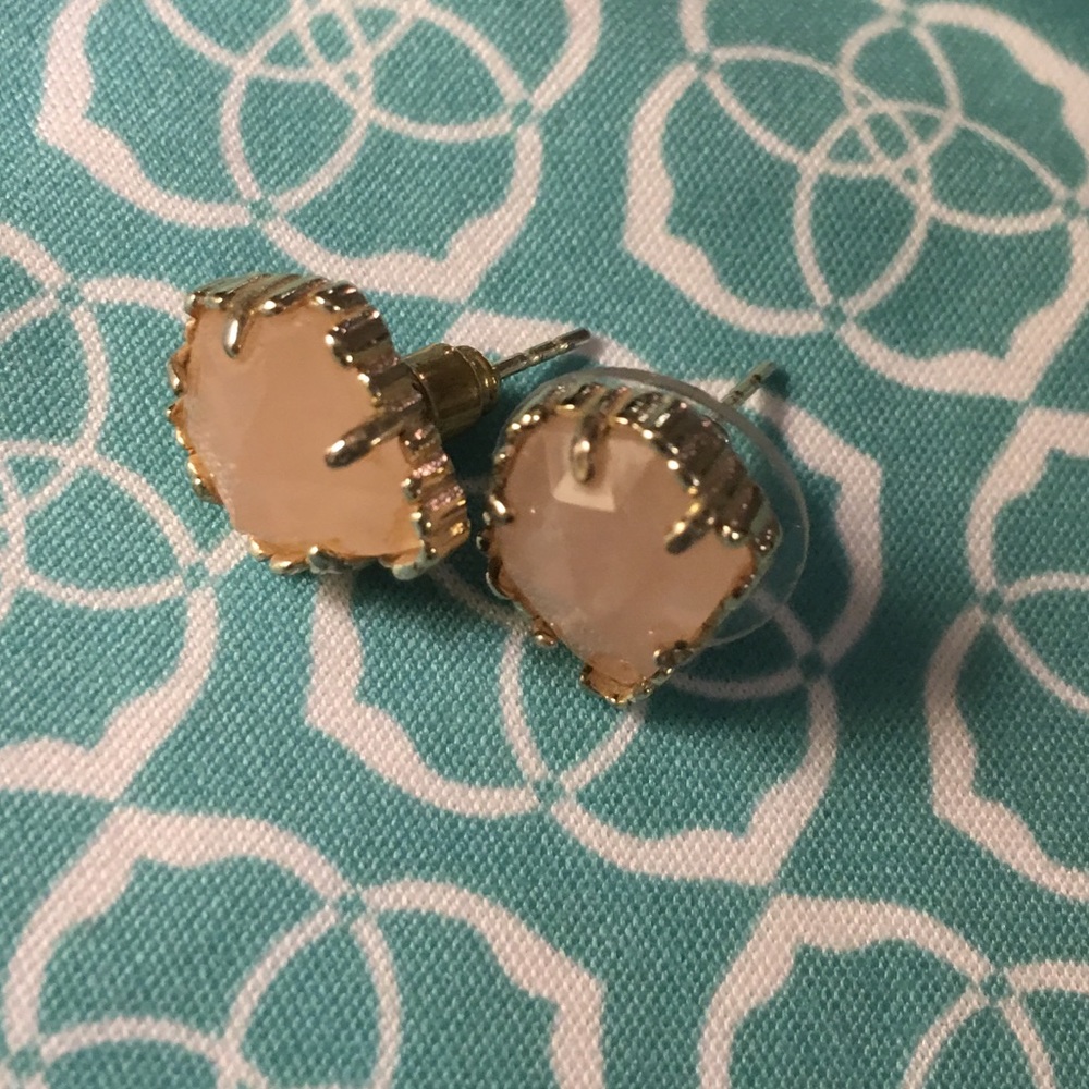 Tessa Stud Earrings In Rose Quartz